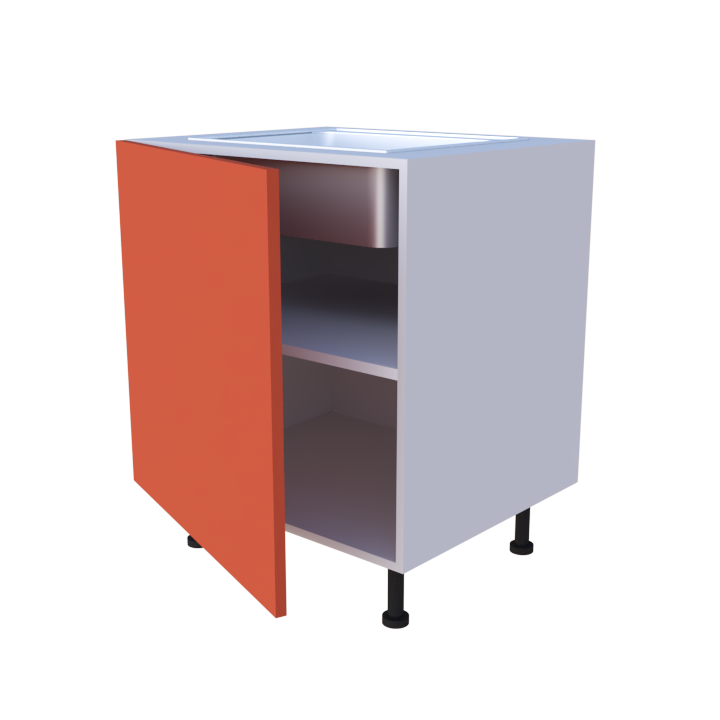 Meuble bas de rangement 1 porte - larg. 70 cm - Haut. 85cm (pieds inclus)