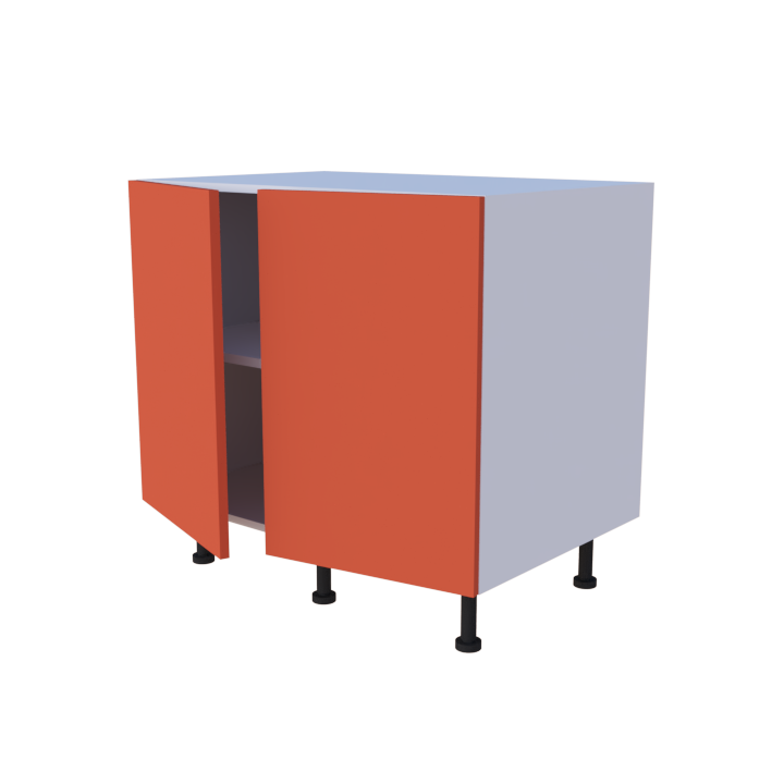 Meuble bas de rangement 2 portes - larg. 90 cm - Haut. 85cm (pieds inclus)