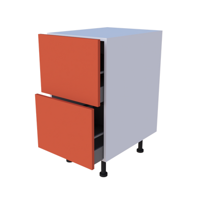 Meuble bas 2 casseroliers - larg. 45 cm - Haut. 85cm (pieds inclus)