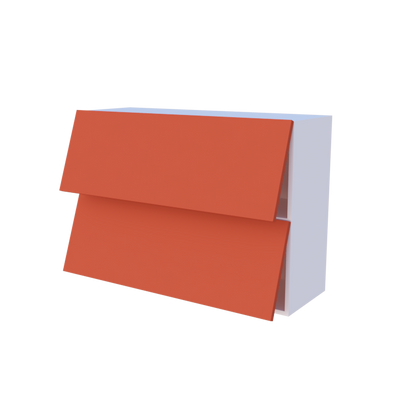 Meuble haut abattant 2 portes - Larg. 100cm - Haut. 70cm