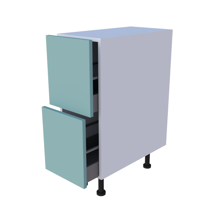 Meuble bas 2 casseroliers - larg. 30 cm - Haut. 85cm (pieds inclus)