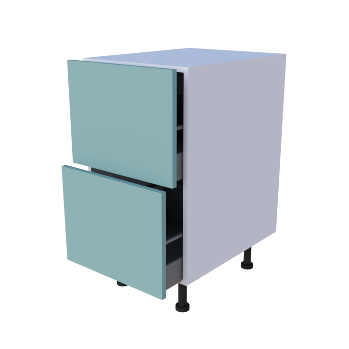 Meuble bas 2 casseroliers - larg. 45 cm - Haut. 85cm (pieds inclus)