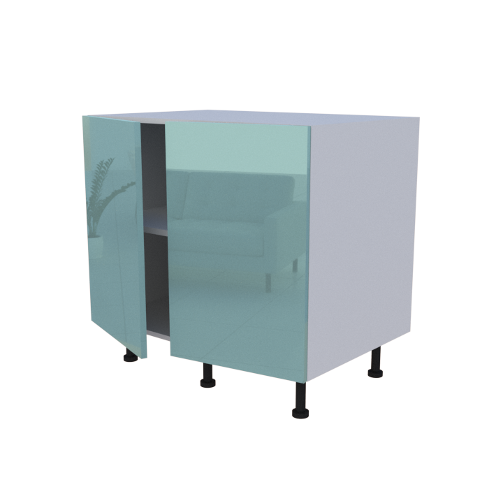 Meuble bas de rangement 2 portes - larg. 90 cm - Haut. 85cm (pieds inclus)