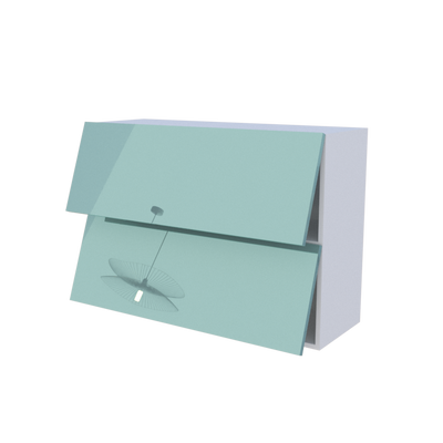 Meuble haut abattant 2 portes - Larg. 100cm - Haut. 70cm