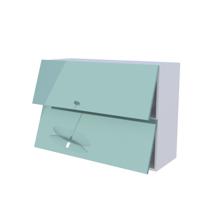 Meuble haut abattant 2 portes - Larg. 100cm - Haut. 70cm
