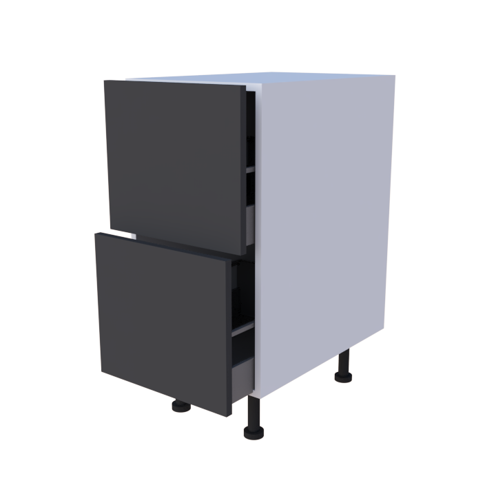 Meuble bas 2 casseroliers - larg. 40 cm - Haut. 85cm (pieds inclus)