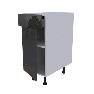Meuble bas 1 porte + 1 tiroir - larg. 35 cm - Haut. 85cm (pieds inclus)