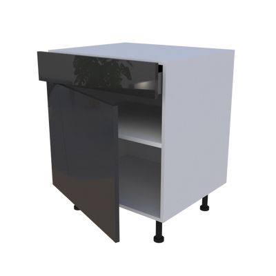 Meuble bas 1 porte + 1 tiroir - larg. 70 cm - Haut. 85cm (pieds inclus)