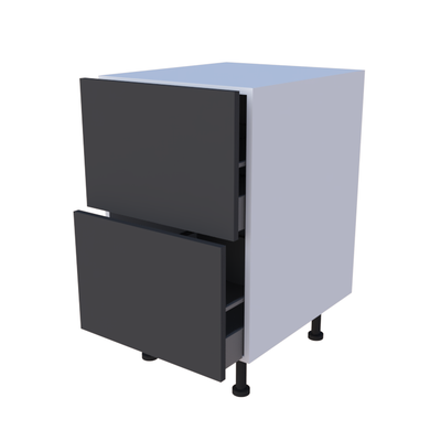 Meuble bas 2 casseroliers - larg. 50 cm - Haut. 85cm (pieds inclus)