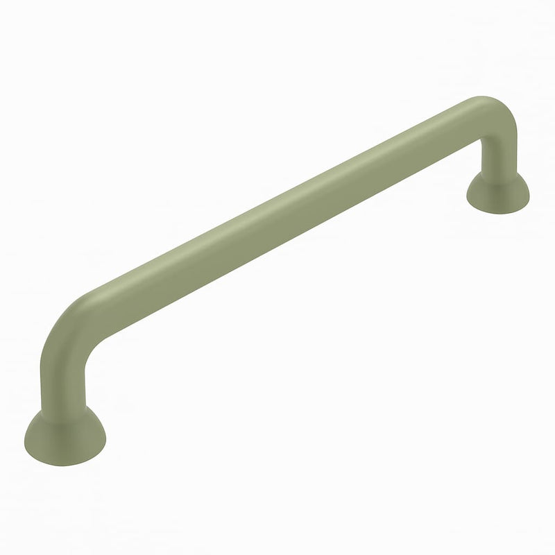 Poignée de meuble cuisine 144mm métal vert, finition contemporaine sur mesure
