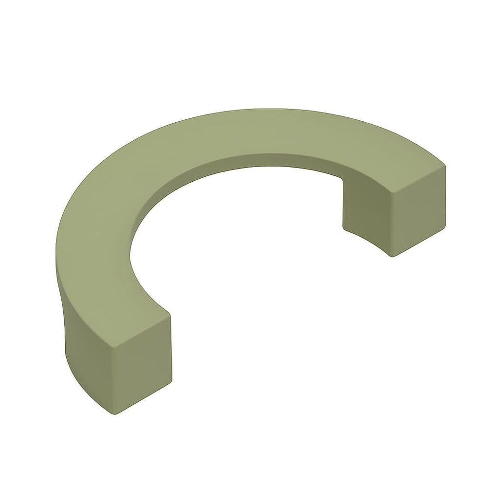 Poignée de meuble cuisine 113mm en métal vert, finition moderne sur mesure