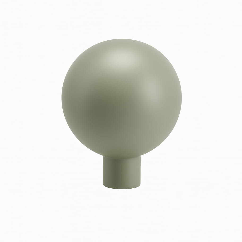 Poignée bouton 24mm métal vert pour meuble de cuisine sur mesure