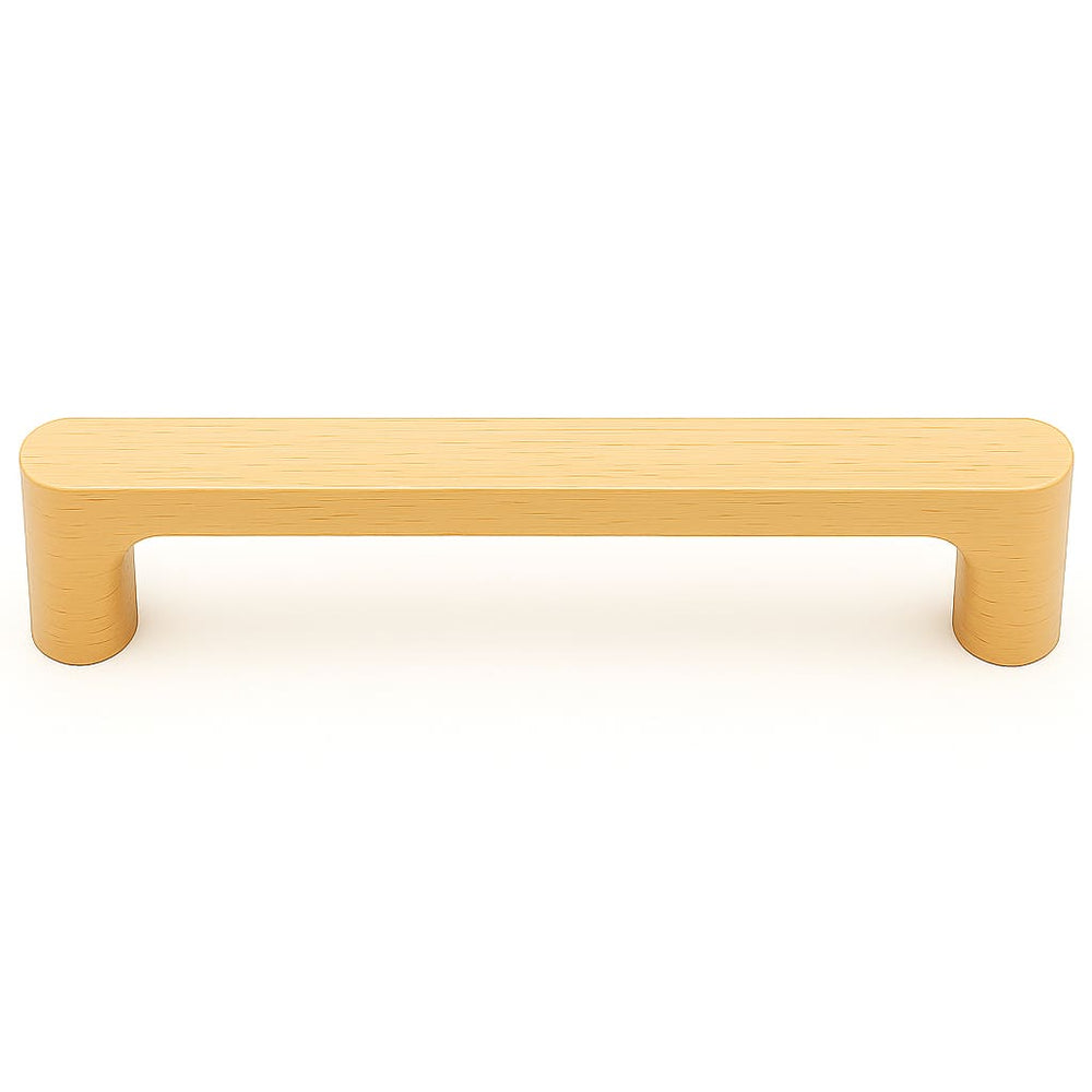 Poignée de cuisine 170mm en bois clair, finition naturelle pour meuble sur mesure