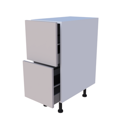 Meuble bas 2 casseroliers - larg. 35 cm - Haut. 85cm (pieds inclus)
