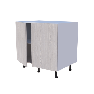 Meuble bas cuisine 2 portes 90x85cm, grand rangement vaisselle et casseroles