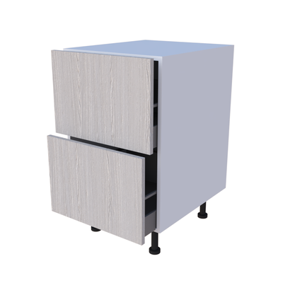 Meuble bas 2 casseroliers - larg. 50 cm - Haut. 85cm (pieds inclus)