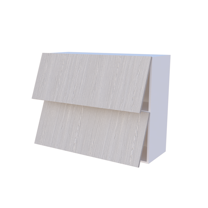 Meuble haut cuisine abattant 2 portes 100x70cm, rangement pratique sur mesure