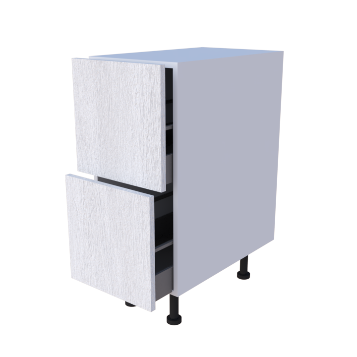 Meuble bas 2 casseroliers - larg. 35 cm - Haut. 85cm (pieds inclus)