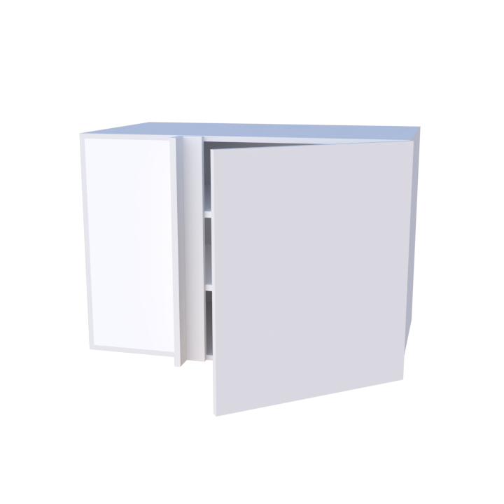 Meuble haut d'angle gauche 1 porte - hauteur 70cm