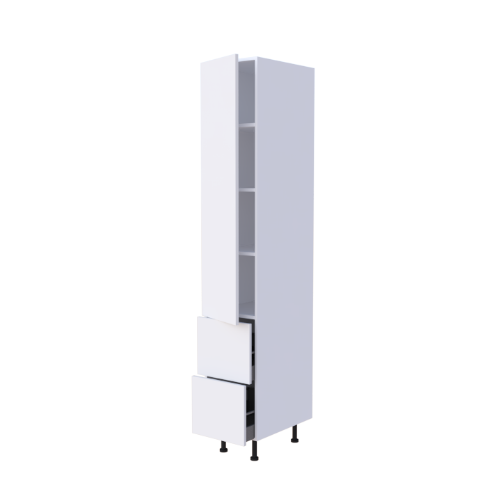 Colonne 1 porte + 2 casseroliers - Larg. 40cm - Haut. 235cm (pieds inclus)