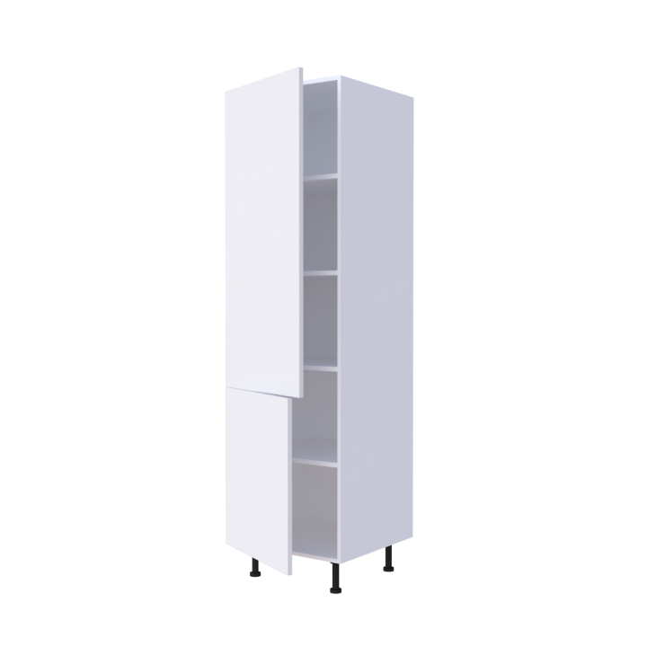 Colonne 2 portes étagères intérieures - Larg. 60cm - Haut. 215cm (pieds inclus)