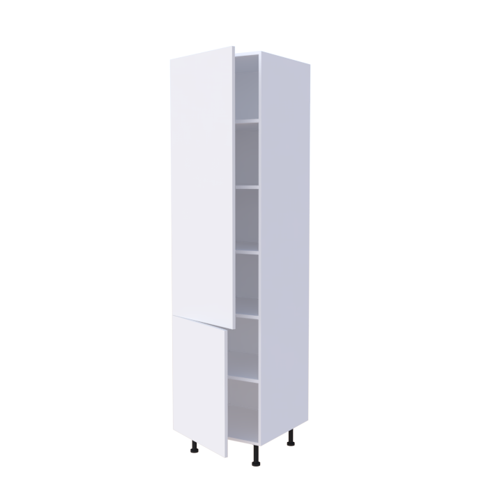 Colonne 2 portes étagères intérieures - Larg. 60cm - Haut. 235cm (pieds inclus)