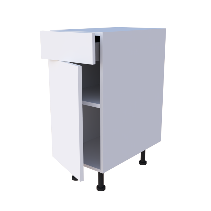 Meuble bas 1 porte + 1 tiroir - larg. 35 cm - Haut. 85cm (pieds inclus)