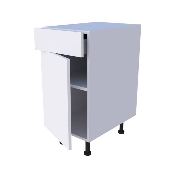 Meuble bas 1 porte + 1 tiroir - larg. 40 cm - Haut. 85cm (pieds inclus)