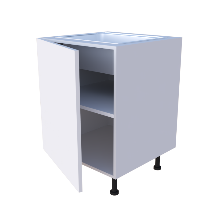Meuble bas evier 1 porte - larg. 60cm - Haut. 85cm (pieds inclus)