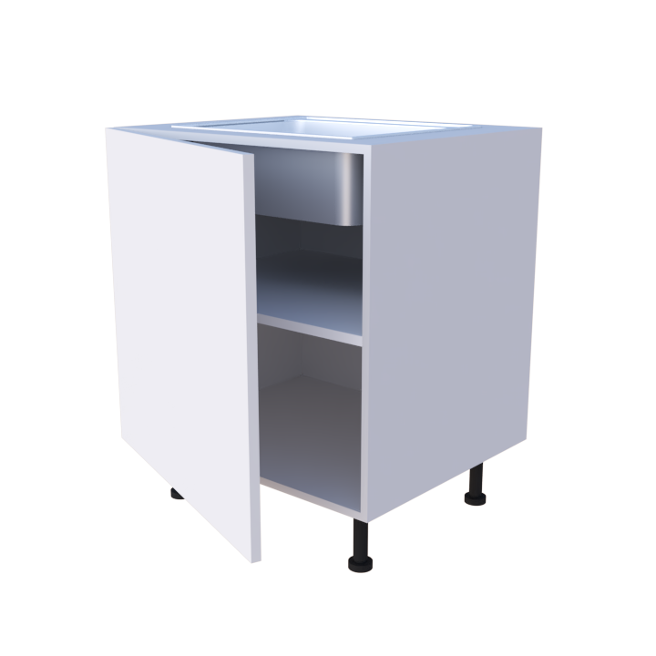 Meuble bas evier 1 porte - larg. 70cm - Haut. 85cm (pieds inclus)