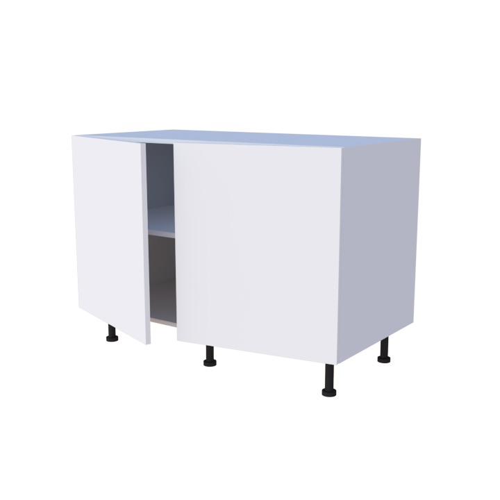Meuble bas de rangement 2 portes - larg. 120 cm - Haut. 85cm (pieds inclus)