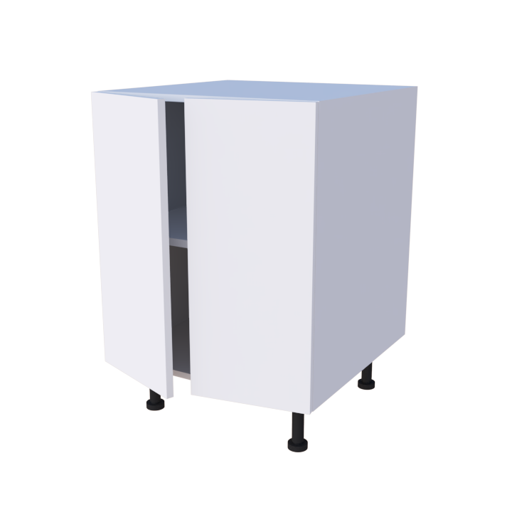 Meuble bas de rangement 2 portes - larg. 60 cm - Haut. 85cm (pieds inclus)