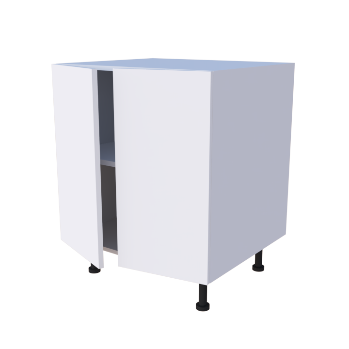 Meuble bas de rangement 2 portes - larg. 70 cm - Haut. 85cm (pieds inclus)