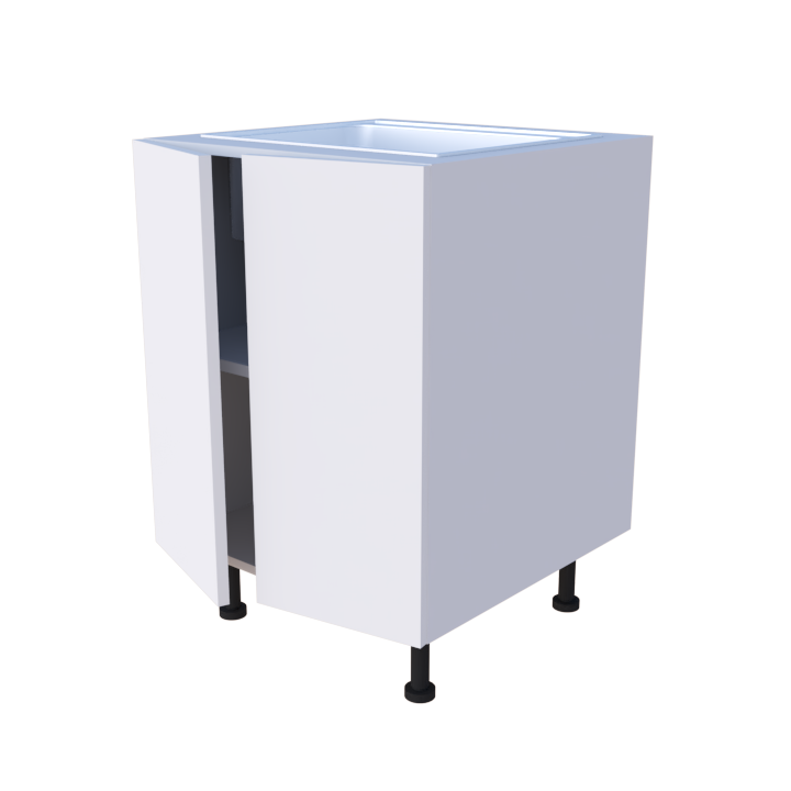 Meuble bas evier 2 portes - larg. 60cm - Haut. 85cm (pieds inclus)
