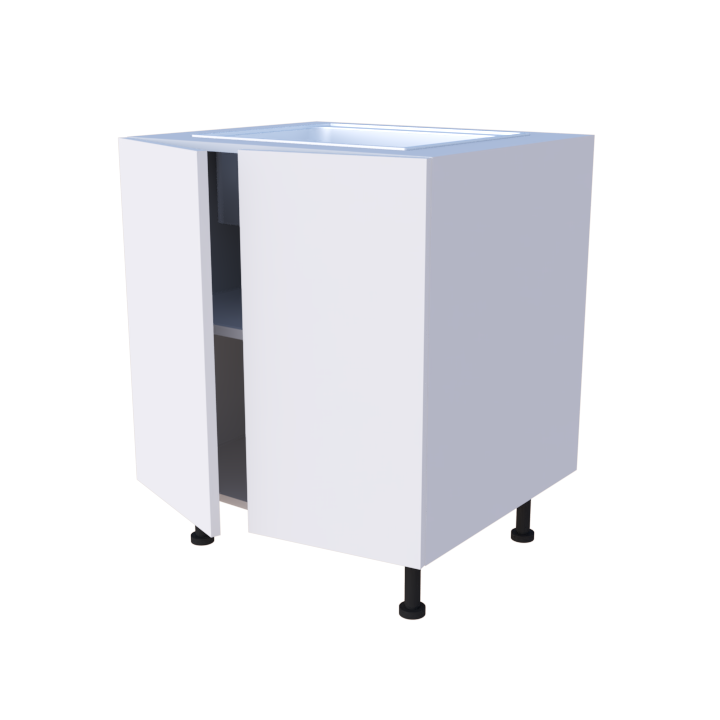 Meuble bas evier 2 portes - larg. 70cm - Haut. 85cm (pieds inclus)