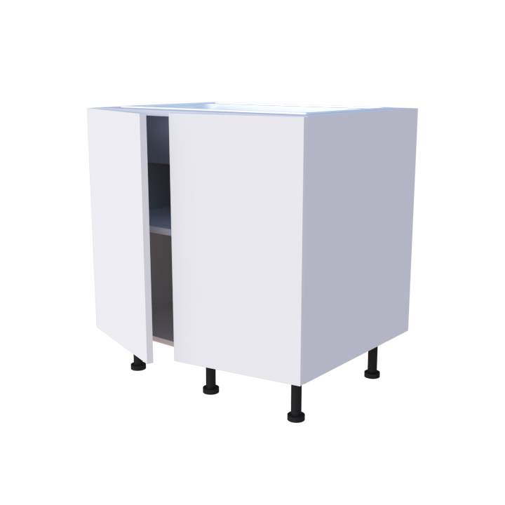 Meuble bas evier 2 portes - larg. 80cm - Haut. 85cm (pieds inclus)