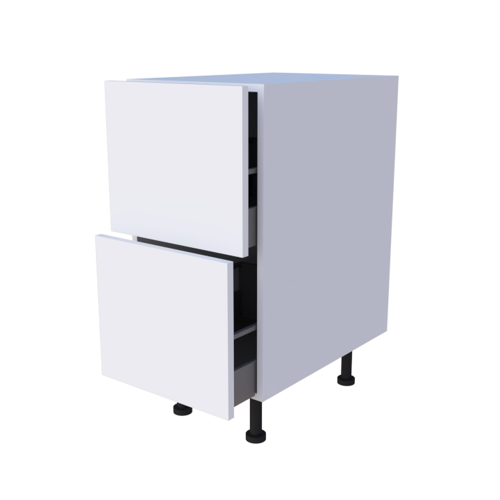 Meuble bas 2 casseroliers - larg. 40 cm - Haut. 85cm (pieds inclus)