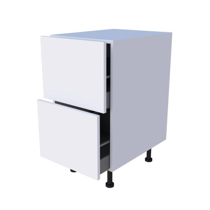 Meuble bas 2 casseroliers - larg. 45 cm - Haut. 85cm (pieds inclus)