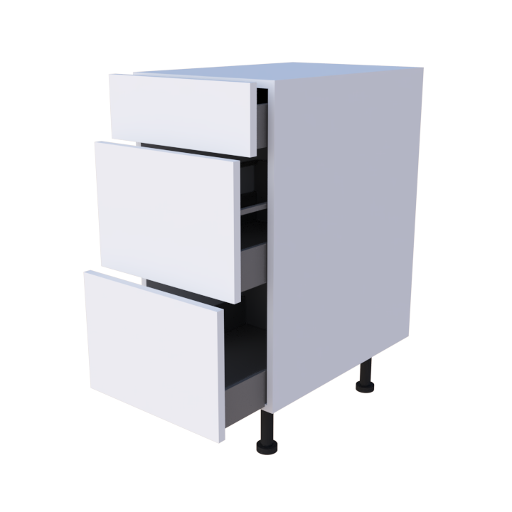 Meuble bas 3 casseroliers - larg. 40cm - Haut. 85cm (pieds inclus)