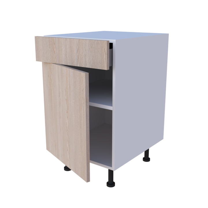 Meuble bas cuisine 50x85cm 1 porte 1 tiroir, rangement sur mesure fabrication française