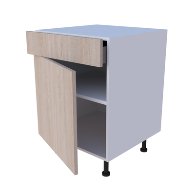 Meuble bas cuisine 60x85cm 1 porte et 1 tiroir, rangement fonctionnel sur mesure