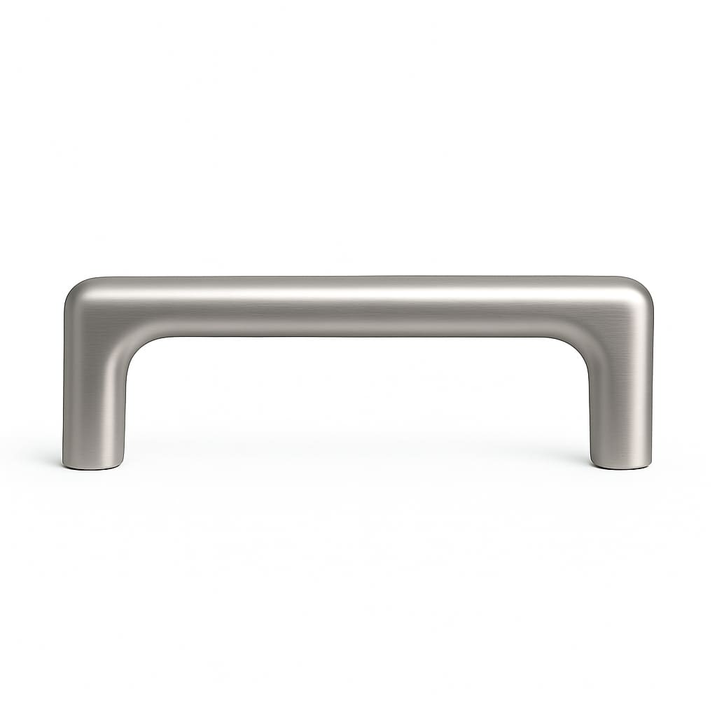 Poignée de meuble cuisine 138mm métal clair, finition moderne pour facade sur mesure