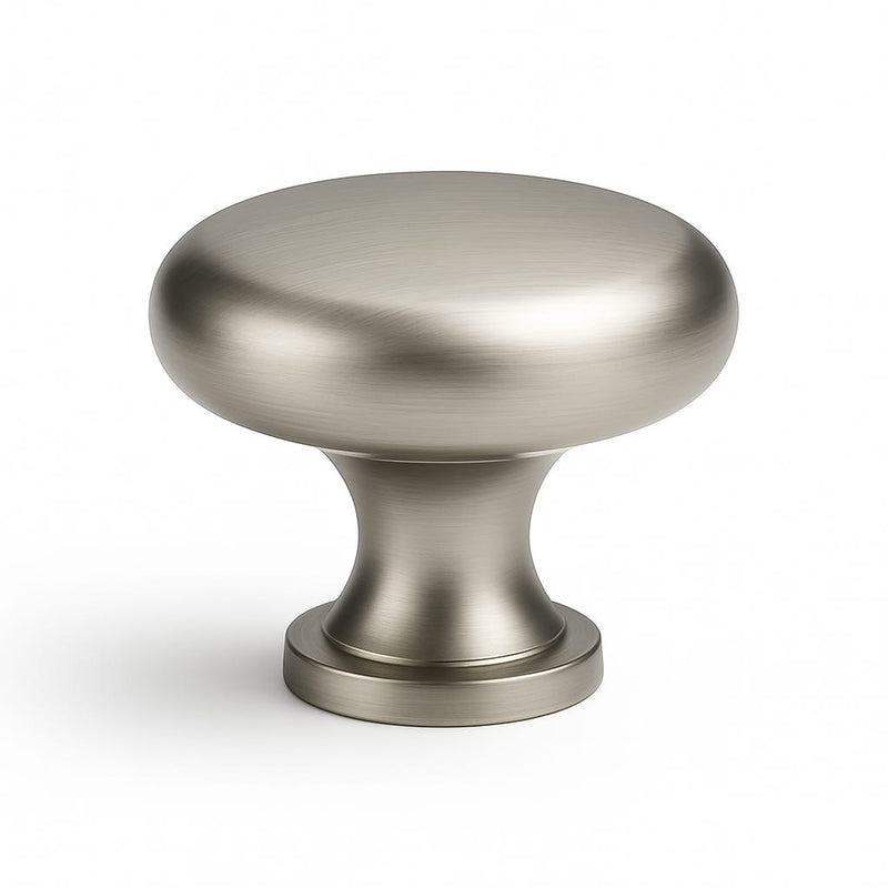 Poignée bouton ronde 33mm en métal clair pour meuble de cuisine sur mesure