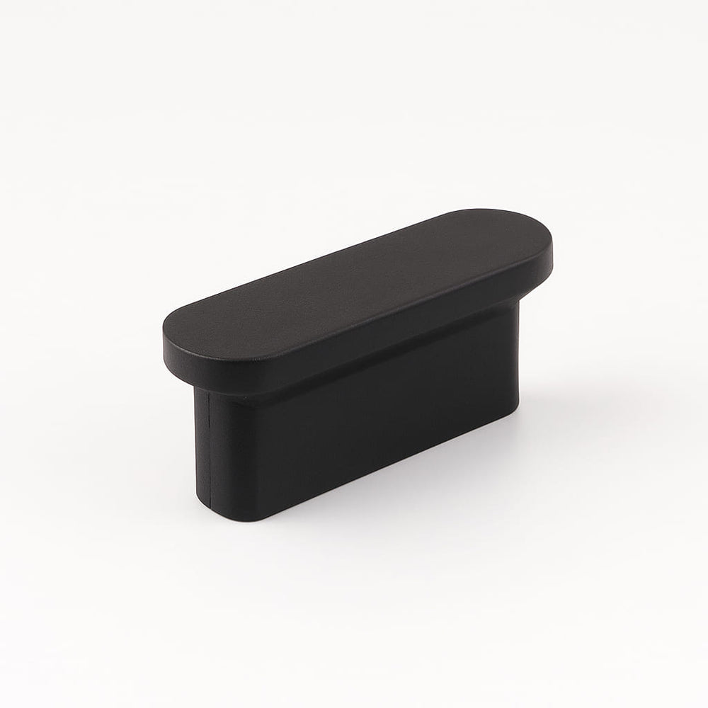 Poignée de meuble cuisine 45mm métal noir mat, finition contemporaine sur mesure