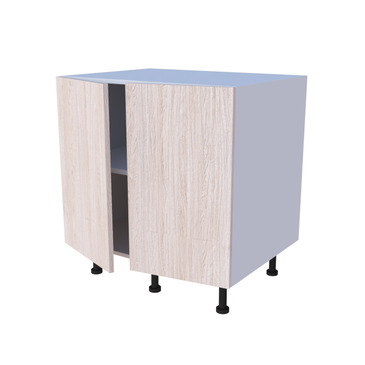 Meuble bas de rangement 2 portes - larg. 80 cm - Haut. 85cm (pieds inclus)