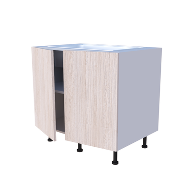 Meuble bas de rangement 2 portes - larg. 90 cm - Haut. 85cm (pieds inclus)