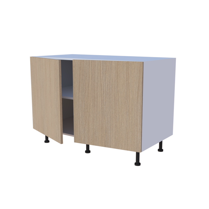 Meuble bas de rangement 2 portes - larg. 120 cm - Haut. 85cm (pieds inclus)