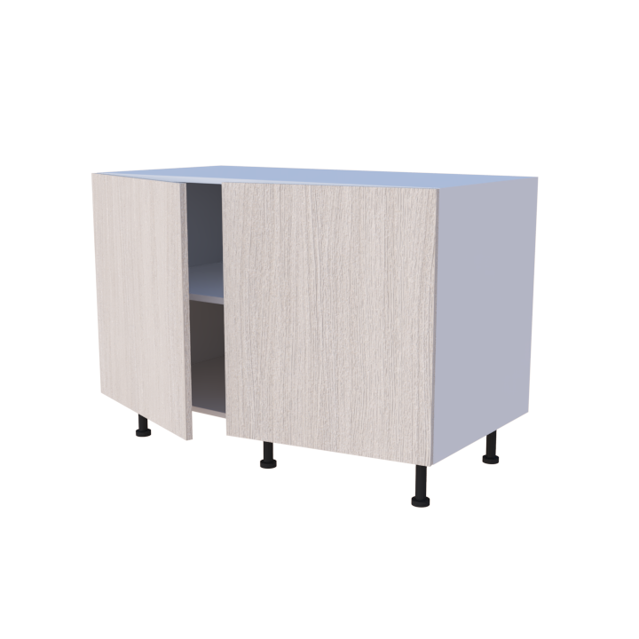 Meuble bas de rangement 2 portes - larg. 120 cm - Haut. 85cm (pieds inclus)