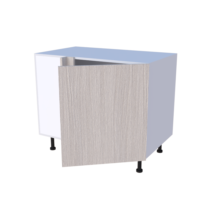 Meuble bas d'angle 1 porte 100x85cm, optimisation rangement cuisine sur mesure