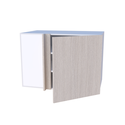 Meuble haut d'angle 1 porte hauteur 70cm, optimisation rangement cuisine sur mesure